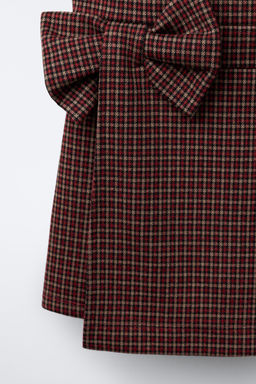 CHECK SHORT JUMPSUIT WITH BOW - Zara фото 3