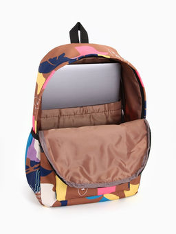 Рюкзак школьный на молнии, с карманами, с абстрактным рисунком, размер 30?13?42 см, с принтом, чёрный