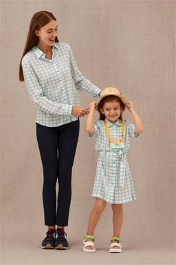 U. S. Polo Assn Тканое платье зеленого цвета с короткими рукавами для девочек - U.s. polo assn фото 5