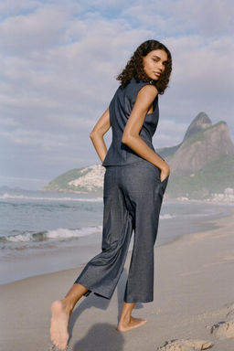 LINEN-BLEND CULOTTES - Zara фото 9