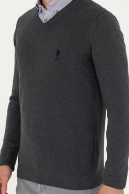 U. S. Polo Assn Мужской базовый свитер антрацитового меланжа - U.s. polo assn фото 13