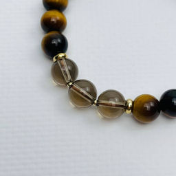 Браслет из Тигрового глаза и Раухтопаза - Радуга самоцветов фото 3