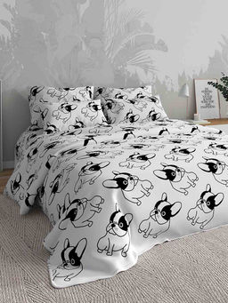 КПБ бязь Премиум - Бульдоги 2 сп. с Евро простыней (нав.70х70)