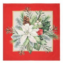 Набор новогодних салфеток Этель Рождественский венок, 40х40 см - 4 шт, хлопок, саржа  фото 2