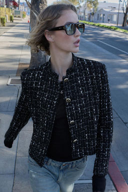 TEXTURED METALLIC THREAD BLAZER - Zara фото 21