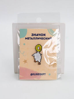 Значок металлический iLikeGift "Flower goose"