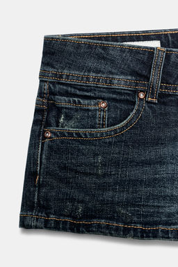 SHORTS MINI DENIM TRF TIRO BAJO / Azul - Zara фото 7
