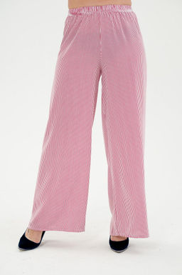 Брюки палаццо из штапеля Диана красная полоса макс