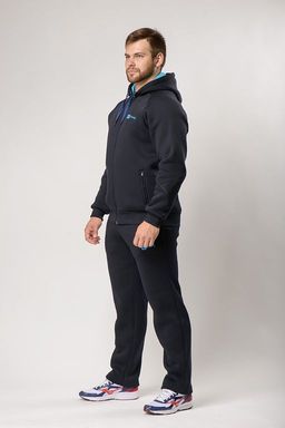 Спортивный костюм М-1628: Тёмно-синий / Бирюза - Relay фото 3