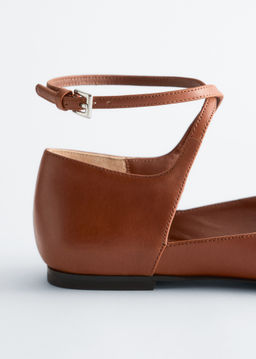 Bailarinas de piel con tiras cruzadas - H&m фото 2