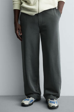 BASIC WIDE-LEG JOGGERS - Zara фото 4