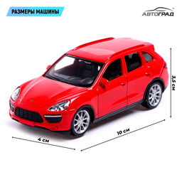 Машина металлическая PORSCHE CAYENNE TURBO, 1:43, цвет красный - Автоград фото 2