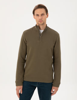 Koyu Haki Regular Fit Sweatshirt - Pierre cardin фото 3