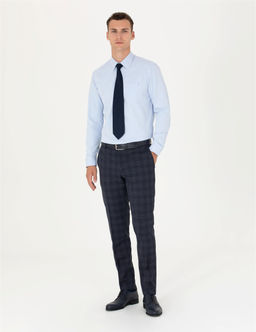 A__k Mavi Regular Fit Uzun Kollu Basic G_mlek