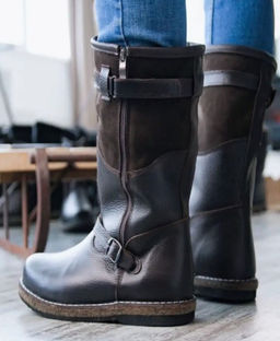 Монголки коричневые с замком, войлочная подошва, - Мирунт фото 29