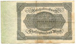 Банкнота 50000 марок 1922 года Германия