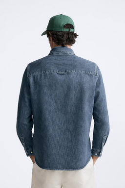 SOLUK EFEKTLI DENIM GOMLEK - Zara фото 6