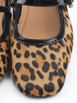 06-H11A-15Y BROWN/LEOPARD Туфли женские (натуральная кожа с ворсом)