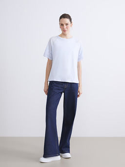 Bisiklet Yaka Ajurlu Bluz