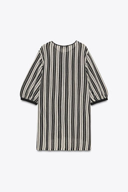 STRIPED KNIT TOP WITH LINEN - Zara фото 6