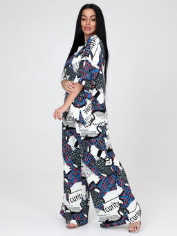 ЮЛИЯ-ЖК ЖЕНСКИЙ КОСТЮМ (Молочный/василёк) - А-дина фото 5