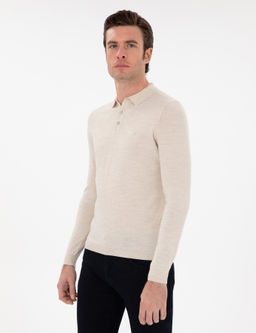 Бежевый Slim Fit Basic Kazakh