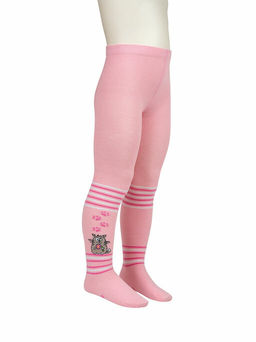 (Omsa) Collant 11Р62-1 с рисунком (кот и зайчик) rosa chiaro