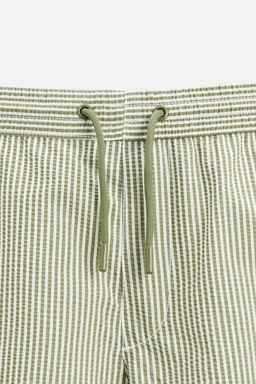REGULAR STRIPE SEERSUCKER SWIMMING TRUNKS - Zara фото 7