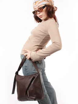 LACCOMA сумка Жаклин-Y2005-коричневый эко кожа хлопок