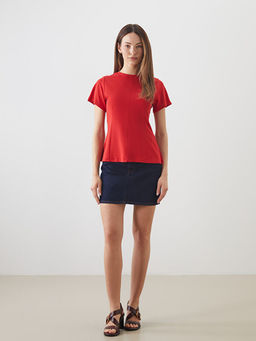 Bisiklet Yaka Kad?n Ti??rt