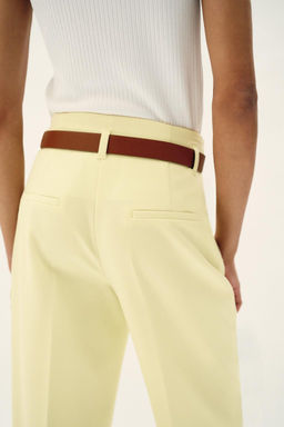 TROUSERS WITH TURN-UP CUFFS AND BELT - Zara фото 8