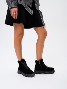 Ботинки 319.22511gr.Черный замша/мех