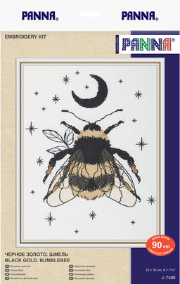 Набор для вышивания PANNA J-7496 Черное золото. Шмель 23 х 30 см