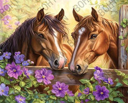 Алмазная мозаика на подрамнике 40x50 Лошадь / YSG28817 /уп 30/