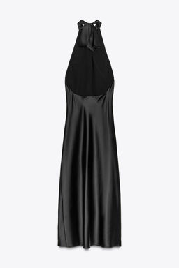 OPEN BACK SATIN MIDI DRESS - Zara фото 9