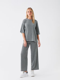 Bisiklet Yaka D?z Oversize Kad?n Bluz