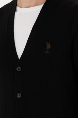 Мужской черный базовый трикотажный кардиган - U.s. polo assn фото 14
