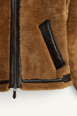 FAUX LEATHER AND SHEEPSKIN JACKET WITH CONTRAST LIMITED EDITION - Zara фото 11
