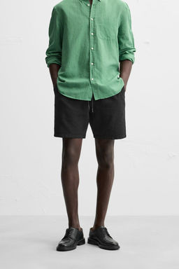 TEXTURED REGULAR FIT BERMUDA SHORTS - Zara фото 21