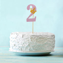 Цена за 15 шт. Топпер для торта «Цифра 2», МИКС