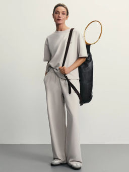 Базовые широкие трикотажные брюки / Zarina