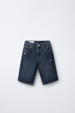 WIDE FIT DENIM BERMUDA SHORTS