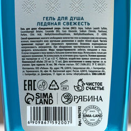 Гель для душа «Стойкость, Сила, Выдержка», 250 мл, аромат свежести, Чистое счастье