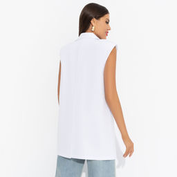 Жилет с подплечниками, Каноны глянца (белый) - Charutti фото 11