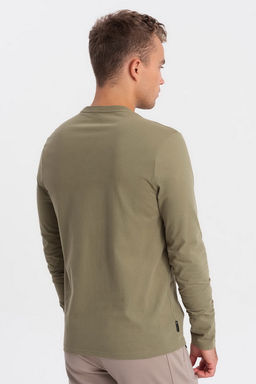 Лонгслив OMBRE LSPT-0118-oliwkowy  фото 4