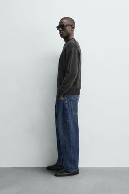 JEANS TAPERED WIDE FIT / Azul - Zara фото 4