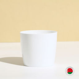 Цена за 4 шт. Кашпо для цветов, d=10 см, 0.5 л, пластик, белое