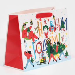 Пакет подарочный новогодний ламинированный «В ожидании волшебства», MS 18 х 23 х 10 см