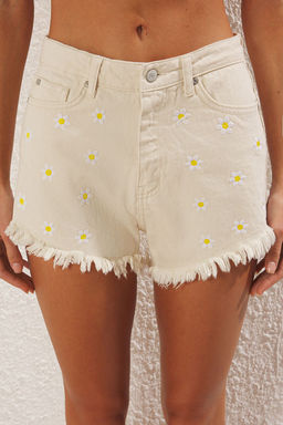 TRENDYOLMILLA Bej Nak?sl? Denim Plaj Sort TBESS22SR0392  фото 12