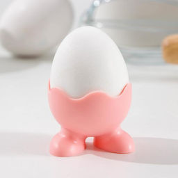 Цена за 2 шт. Силиконовая подставка для яиц Доляна Ноги, 54 см, цвет розовый  фото 2